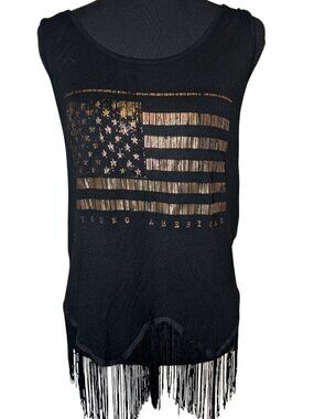 ✨ Do Not Disturb "Young American" Foil Fringe Tank ✨